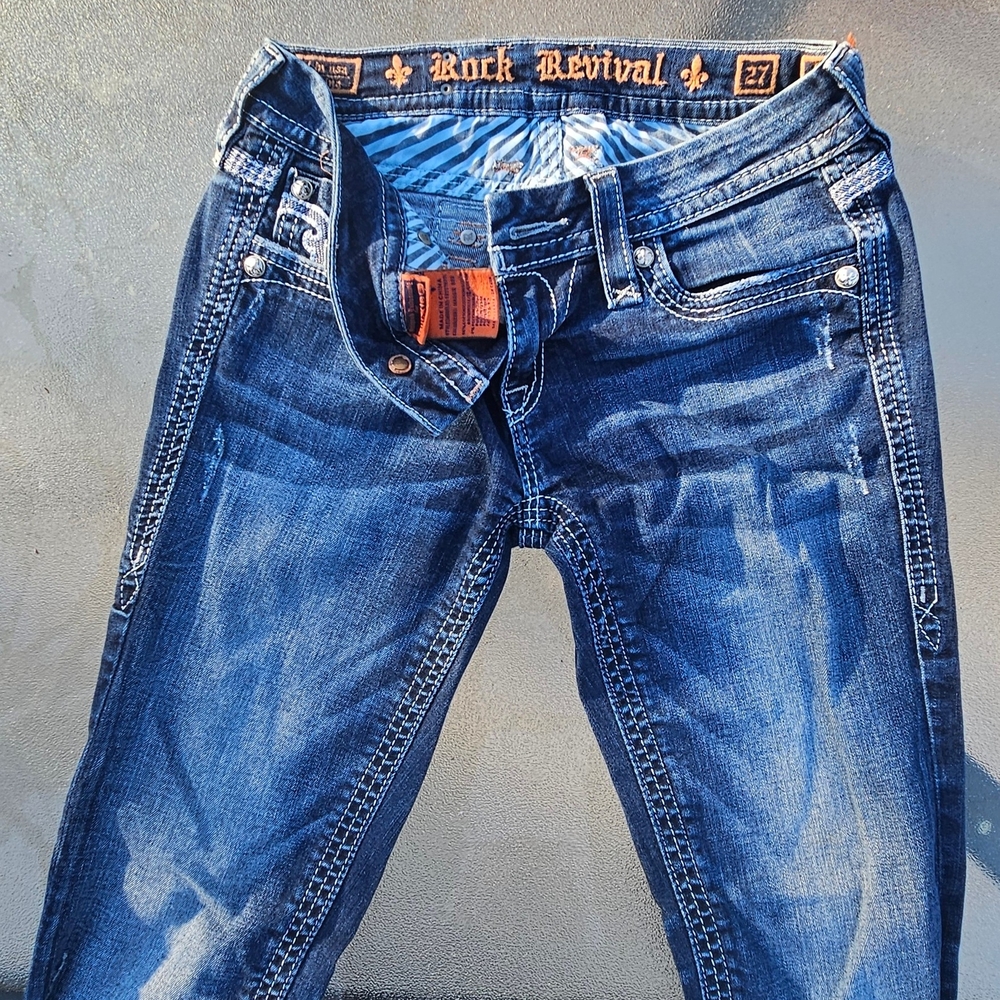 Rock Revival Blue Jeans